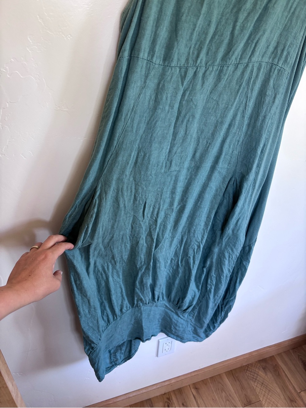 Gigi Moda Made in Italy Linen Blend Bubble Hem Dress / Tunic A1 - Picture 6 of 8